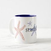 Starfish Zweiton Tasse - Marineblau 15 Unze (Vorderseite Links)
