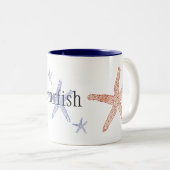 Starfish Zweiton Tasse - Marineblau 15 Unze (VorderseiteRechts)