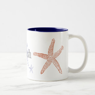 Starfish Zweiton Tasse - Marineblau 15 Unze