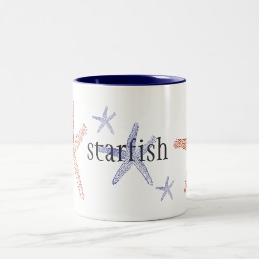 Starfish Zweiton Tasse - Marineblau 15 Unze (Mittel)