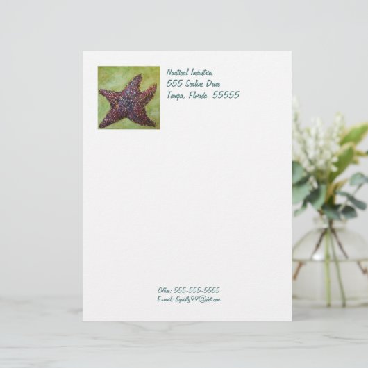 Starfishbriefkopf Briefbogen (Stehend Vorderseite)