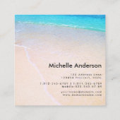 StarfishSeashells auf schöner Strand-Gewohnheit Quadratische Visitenkarte (Rückseite)