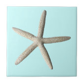 Starfishstrand-Fotokunst Fliese (Vorderseite)