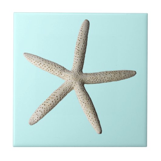 Starfishstrand-Fotokunst Fliese (Vorderseite)