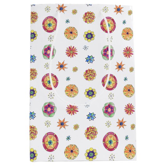 Starflower Muster Mittlere Geschenktüte (Vorderseite)