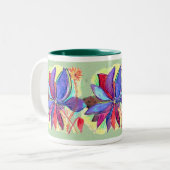 Starflower Tasse auf grünem Hintergrund (Vorderseite Links)