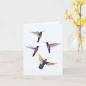 Starfrontlet Hummingbirds Karte (Gelbe Blume)