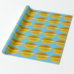 Starfruit Carambola Muster Frucht für Vegane Geschenkpapier