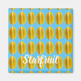 Starfruit Carambola Pattern Fruit for Vegan Magnet