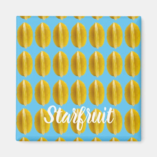 Starfruit Carambola Pattern Fruit for Vegan Magnet (Vorne)