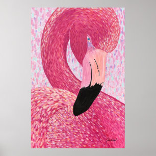 Starfruit The Big Head Flamingo - von Just Dahl Poster