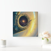 Stargate am Himmel Quadratische Wanduhr (Zuhause)