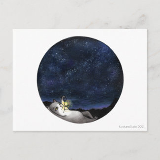 Stargazer Cat Postcard Postkarte