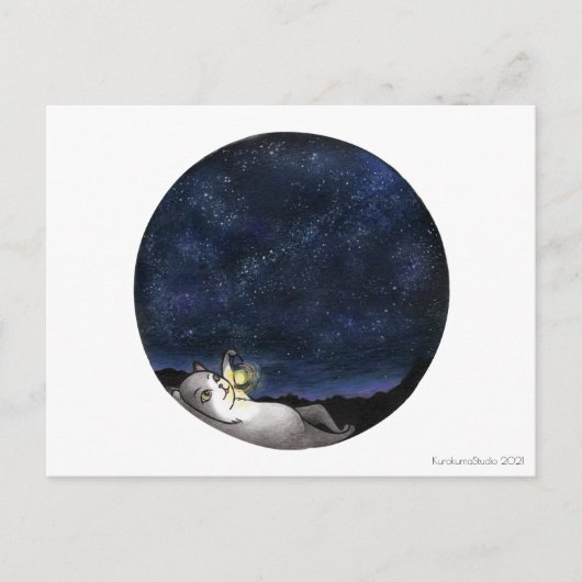 Stargazer Cat Postcard Postkarte (Vorderseite)