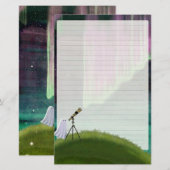 Stargazer - Cute Ghost Letter Writing Briefpapier (Vorne/Hinten)