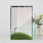 Stargazer - Cute Ghost Letter Writing Briefpapier (Stehend Vorderseite)
