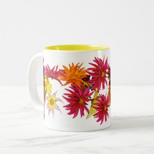 Stargazer Dahlia Tasse (Vorderseite Links)