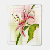 Stargazer Elegant Star Lily Floral Fotografie Keramikornament (Links)