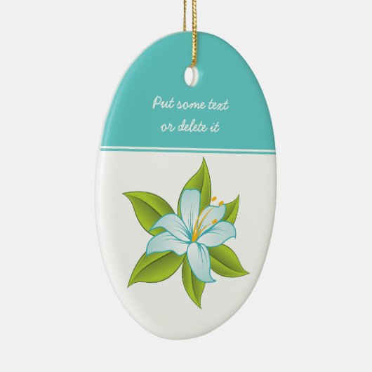 Stargazer Hellblau-Lilie-Dekoration Keramik Ornament (Rechts)