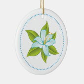 Stargazer Hellblau-Lilie-Dekoration Keramikornament (Rechts)