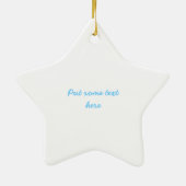 Stargazer Hellblau-Lilie-Dekoration Keramikornament (Hinten)