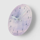 Stargazer | lila u. blau runde wanduhr (Winkel)