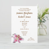 Stargazer-Lilie Einladung (Stehend Vorderseite)