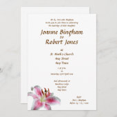 Stargazer-Lilie Einladung (Vorne/Hinten)