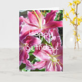 Stargazer Lilie Geburtstag Karte (Gelbe Blume)