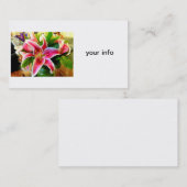 Stargazer Lilie Visitenkarte (Vorne/Hinten)