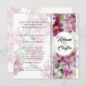 Stargazer-Lilien-Aquarell Einladung (Vorne/Hinten)