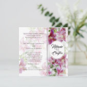 Stargazer-Lilien-Aquarell Einladung (Stehend Vorderseite)