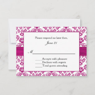 Stargazer-Lilien-Damast-Hochzeits-Einladung RSVP Karte