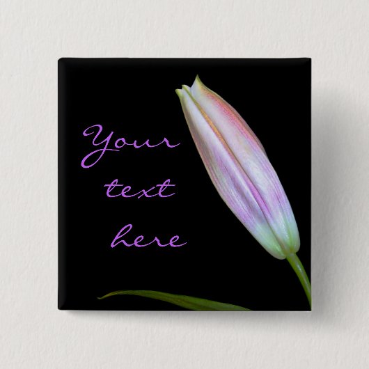 Stargazer-Lilien-Knospe Button (Vorderseite)