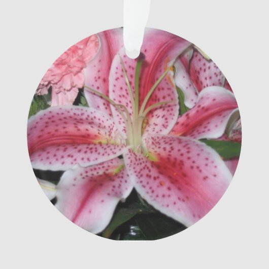 Stargazer-Lilien-Kreis-Verzierung Ornament (Vorderseite)