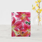 Stargazer-Lilien-Mitteilungskarten Karte (Gelbe Blume)