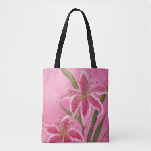 Stargazer-Lilien-Taschen-Tasche Tasche (Vorderseite)