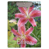 Stargazer Lilies Garden Klemmbrett (Vorderseite)