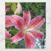 Stargazer Lilies Garden Weinetikett (Einzelnes Label)
