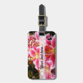 "Stargazer" Lilies Gepäckanhänger (Vorderseite vertikal)