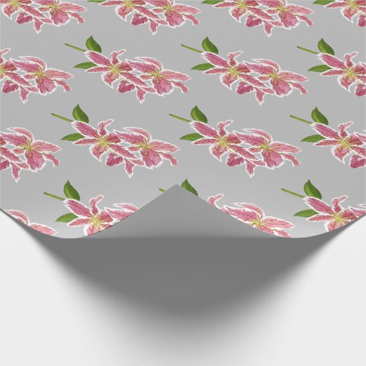 Stargazer Lilies Geschenkpapier (Ecke)