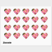 "Stargazer" Lilies Heart Sticker (Blatt)