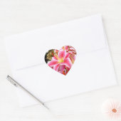 "Stargazer" Lilies Heart Sticker (Umschlag)