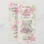 Stargazer Lilies Heart Wedding Program Programm (Vorne/Hinten)