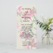 Stargazer Lilies Heart Wedding Program Programm (Stehend Vorderseite)