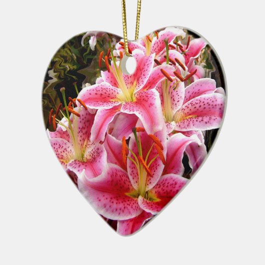 "Stargazer" Lilies Keramik Ornament (Links)