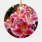 "Stargazer" Lilies Keramik Ornament (Vorne)