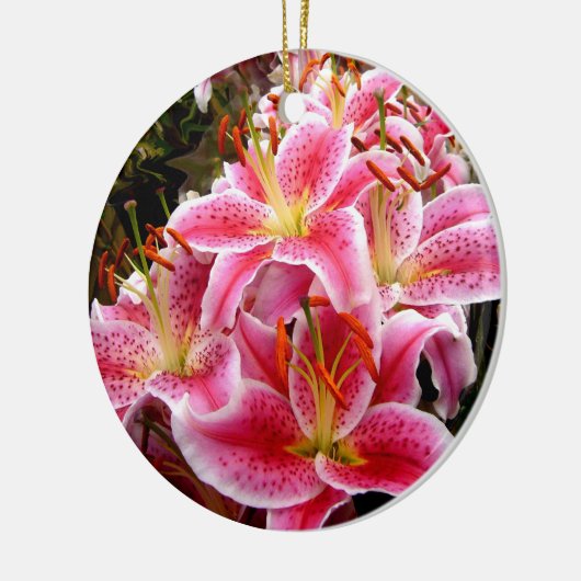 "Stargazer" Lilies Keramik Ornament (Links)