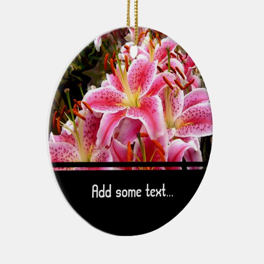 "Stargazer" Lilies Keramik Ornament (Rechts)