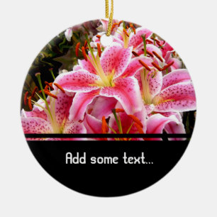 "Stargazer" Lilies Keramik Ornament